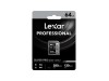 LEXAR SDcard 64GB Silver PRO SDXC UHS-II 64GB W 130MB/s R 280MB/s LSDSIPR064G-BNNNG 